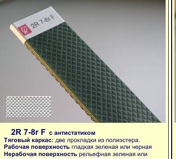 Образец ленты Derco — ребристая ПУ