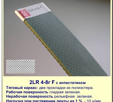 Образец ленты Derco — синяя ПУ гладкая