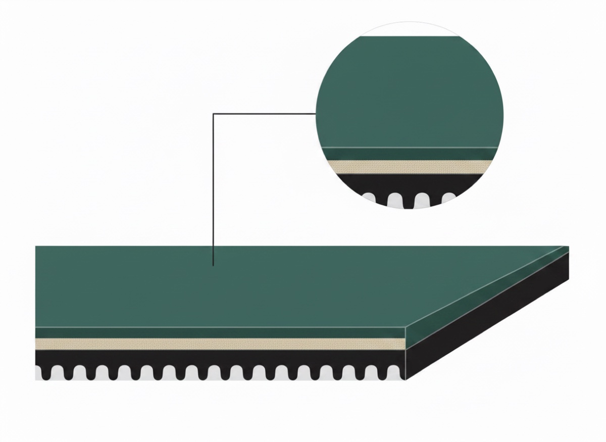 ASBelt 2C10 U0/P26 — конвейерная лента 2,6 мм, зелёная (petrol)