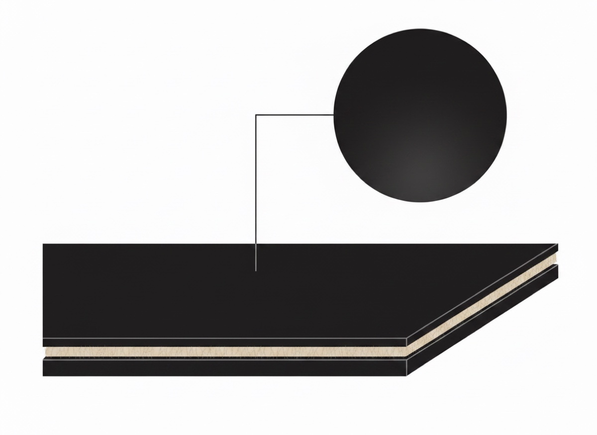 ASBelt 2C12 LN/P30 MS — конвейерная лента 3 мм, чёрная