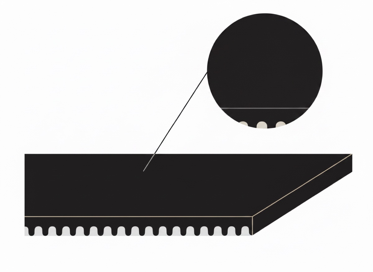 ASBelt 2C8 LN/P20 MS — конвейерная лента 2 мм, чёрная