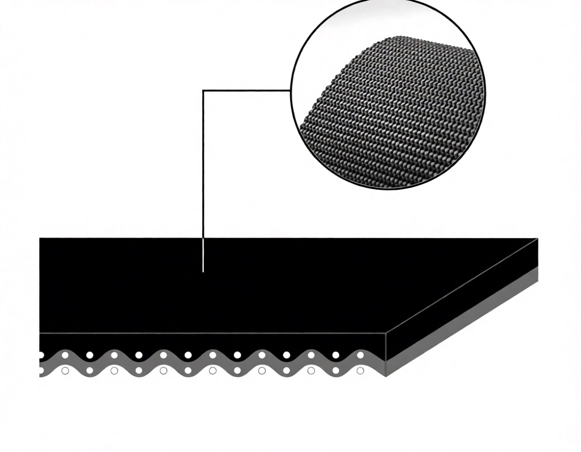 Конвейерная лента Chiorino 1M12 U0-V5 FH N — чёрная, толщина 2,00 мм
