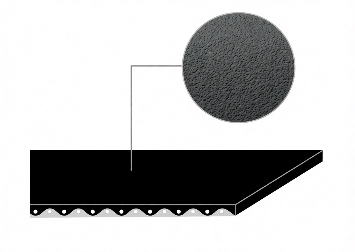 Конвейерная лента Chiorino 1M6 U0-V5 SM N — чёрная, толщина 1,00 мм