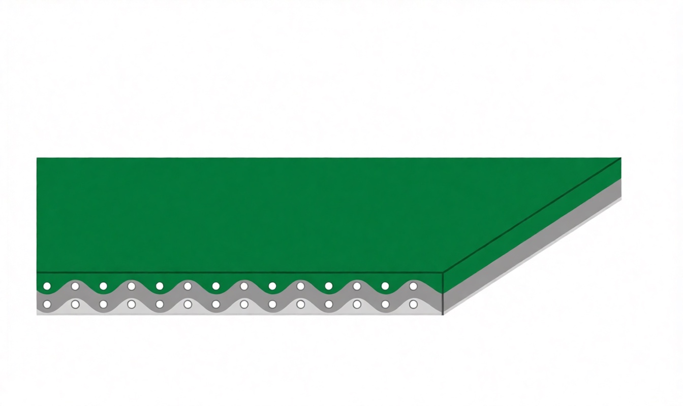 Конвейерная лента Chiorino 2M10 U0-V10 — зелёная, толщина 2,80 мм