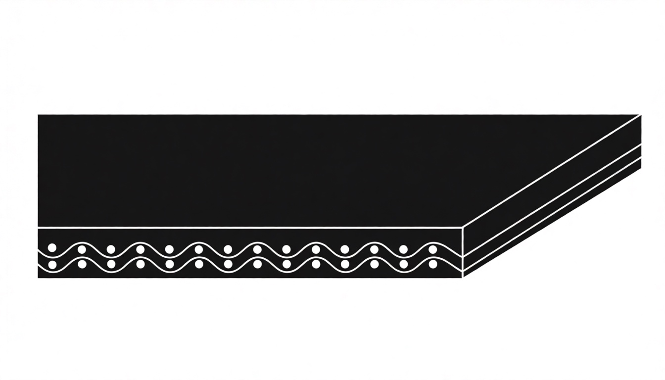 Конвейерная лента Chiorino 2M12 U0-V-U0 N LF — антрацитовая, толщина 2,50 мм