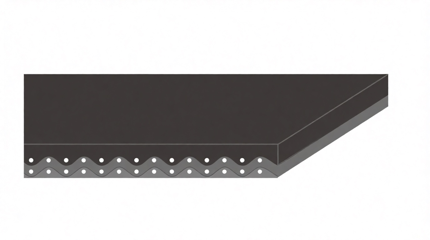 Конвейерная лента Chiorino 2M12 U0-V3 N — чёрная, толщина 1,90 мм