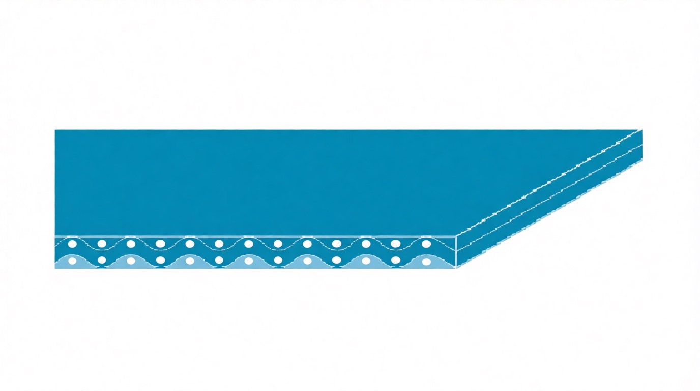 Конвейерная лента Chiorino 2M5 U0-U0 HP blue A — синяя, толщина 1,50 мм