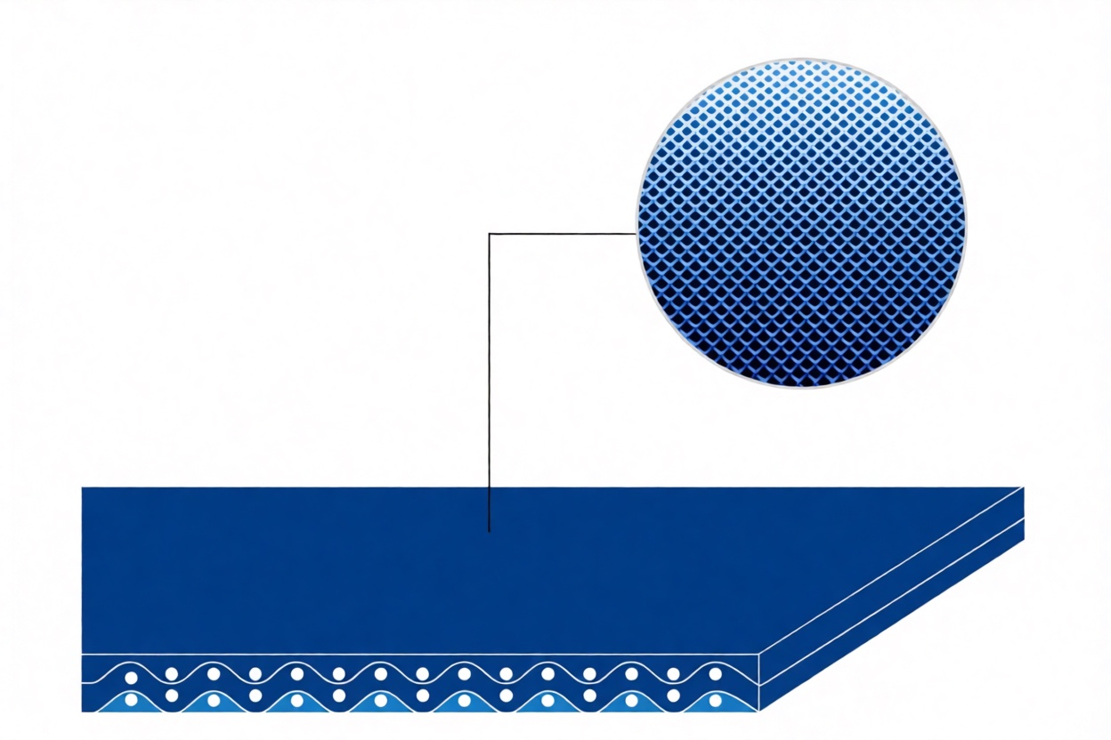 Конвейерная лента Chiorino 2M5 U0-U2 HP PN blue A — синяя, толщина 1,50 мм