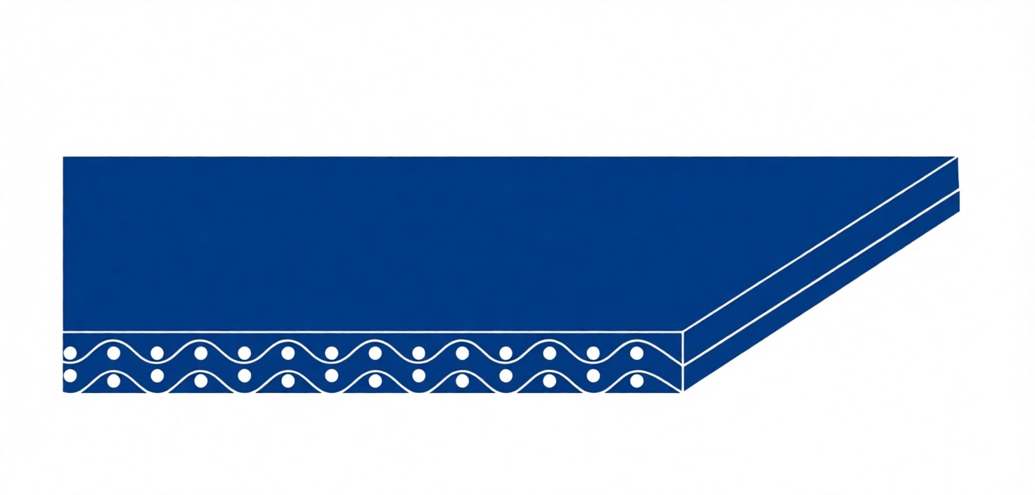 Конвейерная лента Chiorino 2M5 U2-U2 HP VL blue A — синяя, толщина 1,50 мм