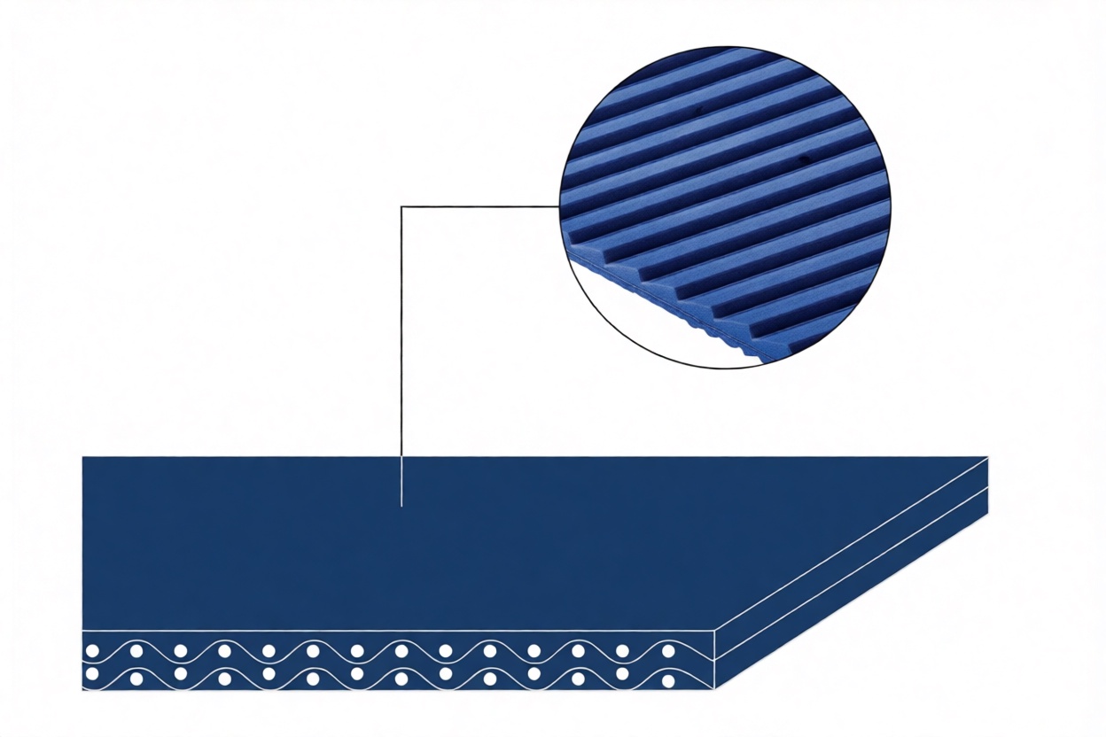 Конвейерная лента Chiorino 2M5 U3-U15 HP FM/ST blue AM — синяя, толщина 4,00 мм