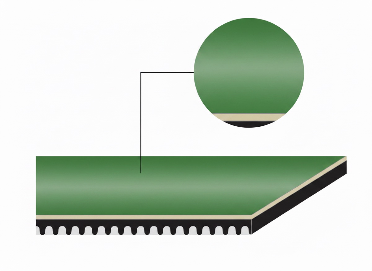 Лента Ziligen Z 10/2 V1/V1-27 NP/GL GREEN — PVC Z-серия (ПВХ-покрытие 50–85 Shore A)