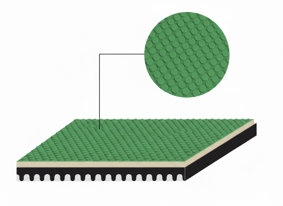 Лента Ziligen Z 40/2 FV/V2-50 NT GREEN — PVC Z-серия (ПВХ-покрытие 50–85 Shore A)